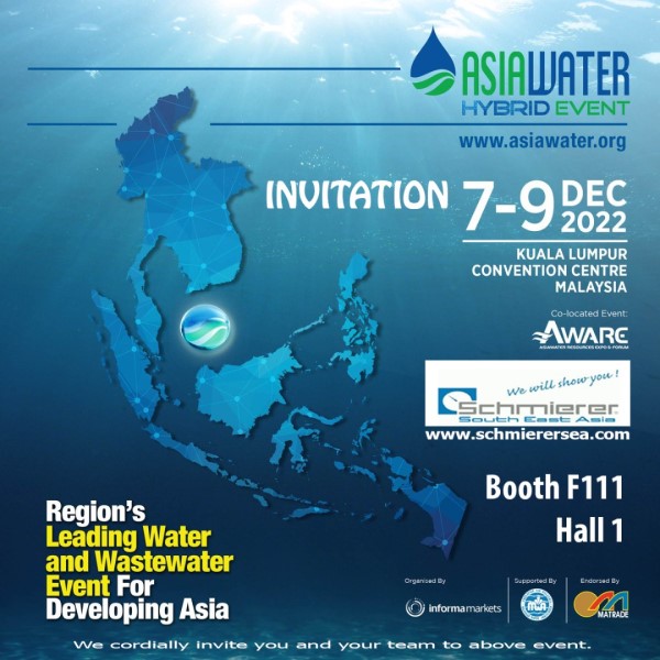AsiaWater Exhibition 2022 - Hall 2 Booth F111