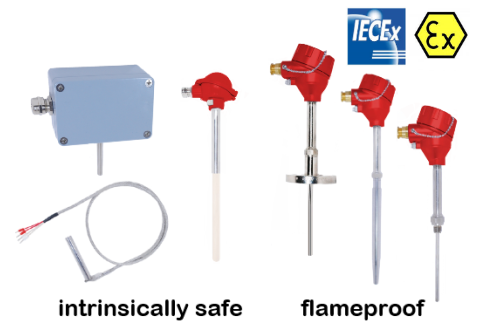 limatherm hazardous flameproof, explosion proof, instrinsically safe temperature probes