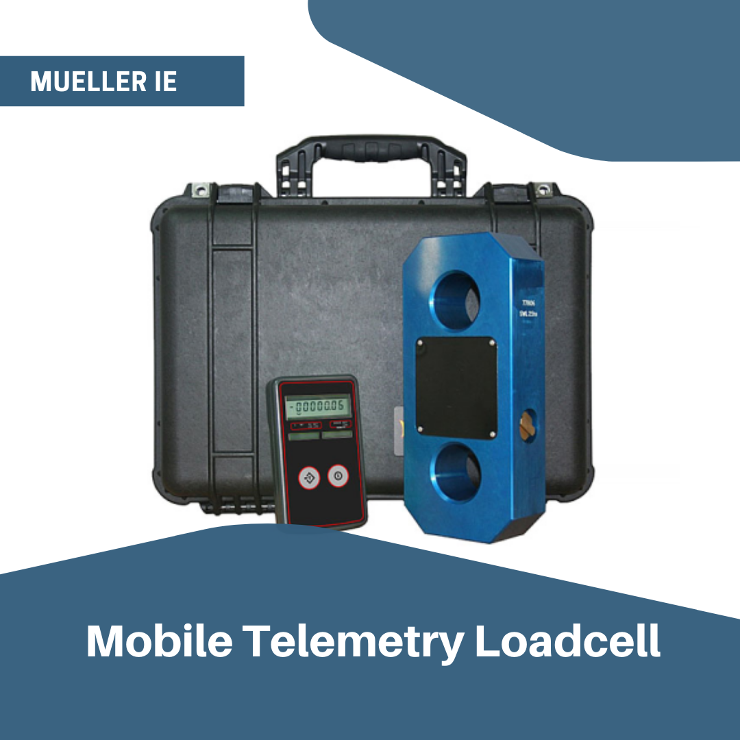 mobile telemetry loadcell for crane weighing and force measurement Mueller Industrie Elektronik 