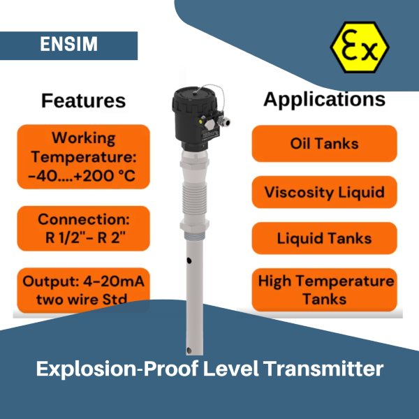 Ensim DX ECAP capacitive level transmitters explosion proof