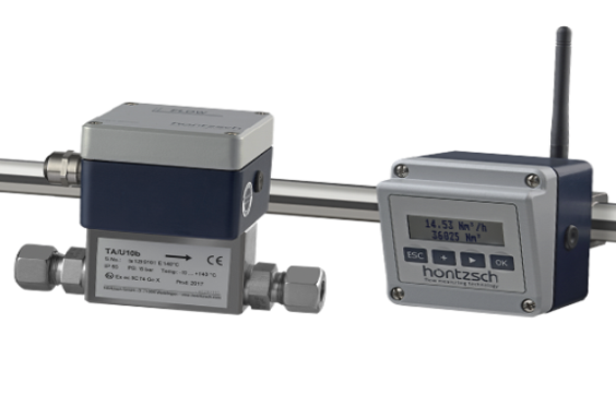 Hoentzsch measurement of compressed air consumption Energy management Thermal Flow Meter with display