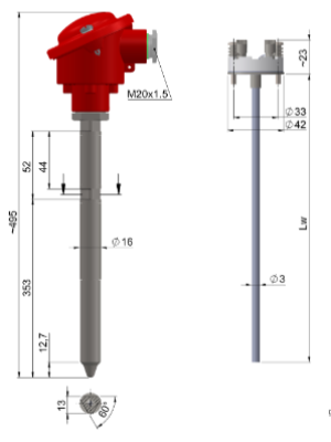 Limatherm Temperature Sensor for rubbermix tttju45 ttku45